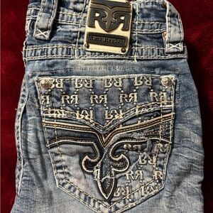 Rock Revival Light Blue Embroidered Jeans